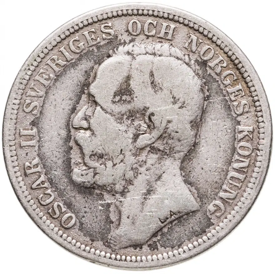 Швеция 2 кроны (kronor) 1892