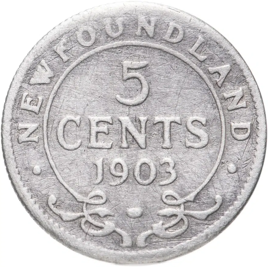 Ньюфаундленд 5 центов (cents) 1903, реверс