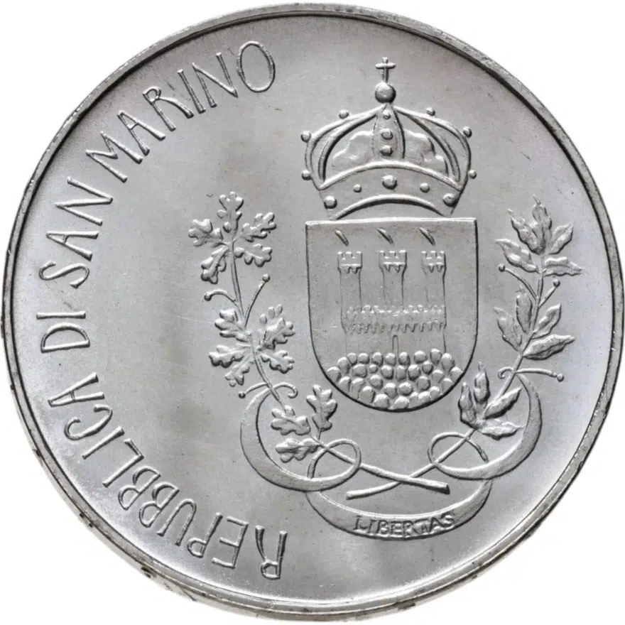 Сан-Марино 500 лир (lire) 1981  2000 лет со дня смерти Вергилия, Георгики /земледелие/, реверс