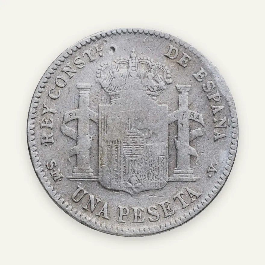 Испания 1 песета (peseta) 1901, реверс