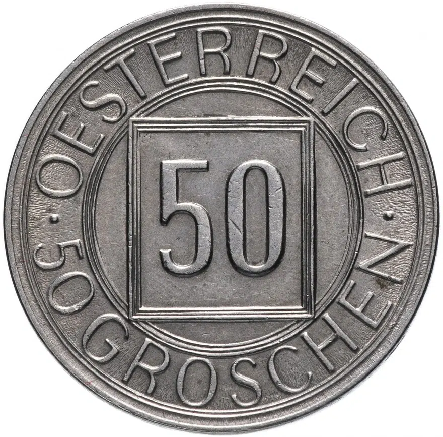 Австрия 50 грошей (groschen) 1934
