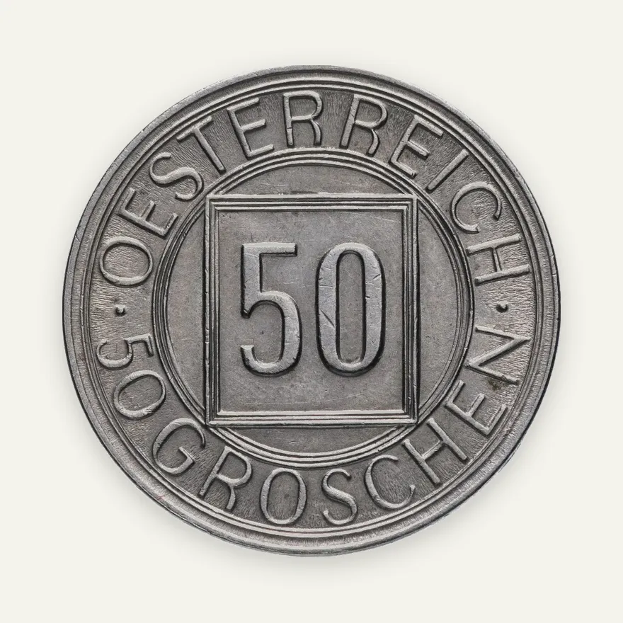 Австрия 50 грошей (groschen) 1934, реверс
