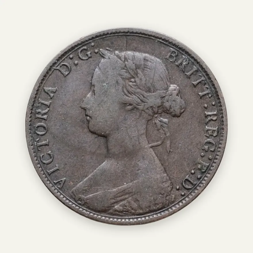 Великобритания 1/2 пенни (penny) 1870, реверс