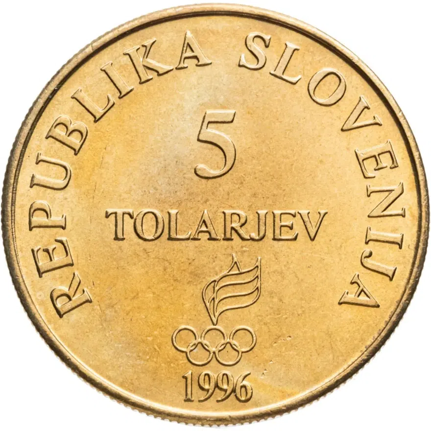 Словения 5 толаров (tolarjev) 1996 100 лет современным Олимпийским Играм