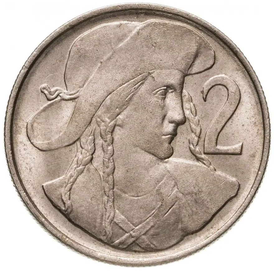 Чехословакия 2 кроны 1948, аверс