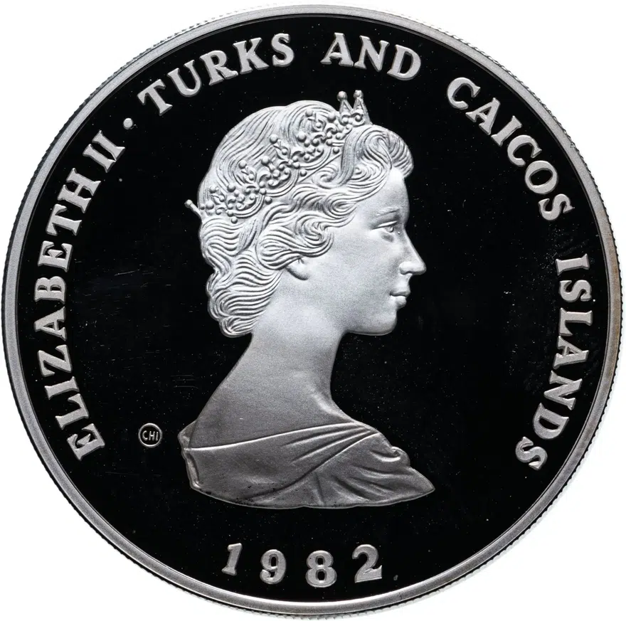 Тёркс и Кайкос 10 крон (crowns) 1982 Международный год детей, реверс