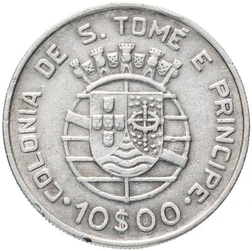 Сан-Томе и Принсипи 10 эскудо (escudo) 1939, реверс