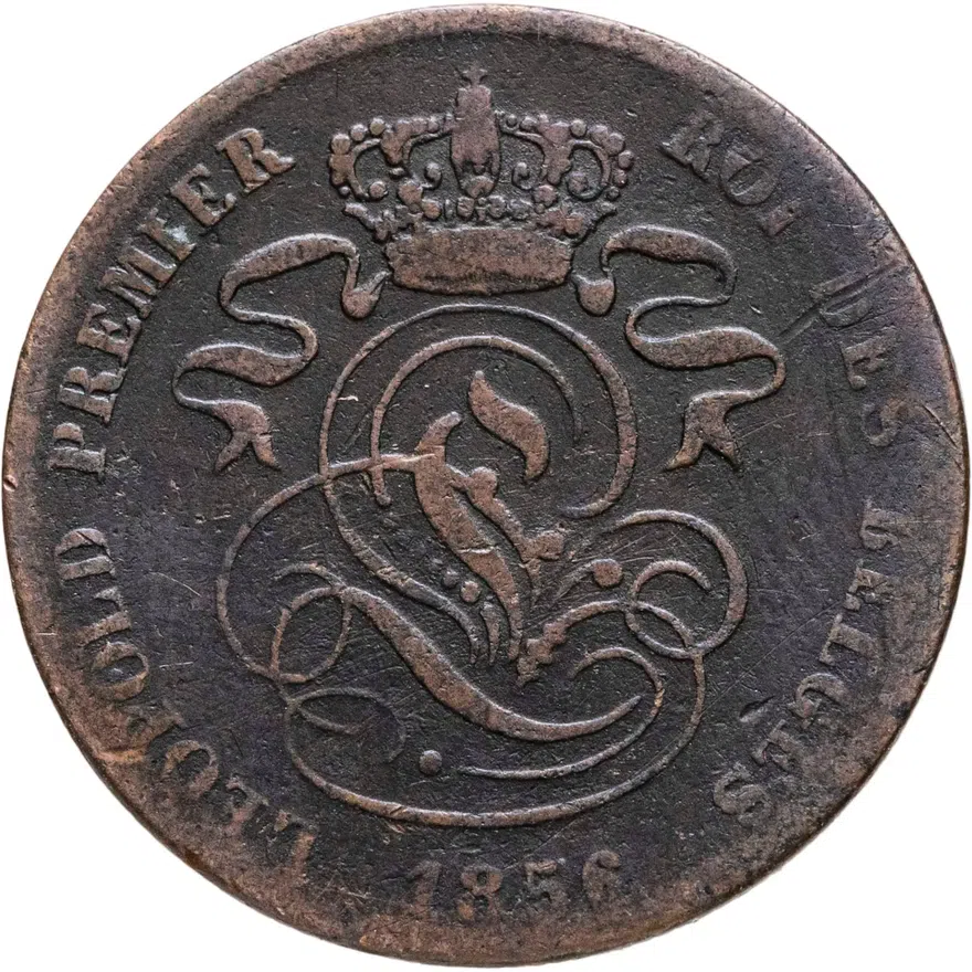 Бельгия 2 сантима (centimes) 1856