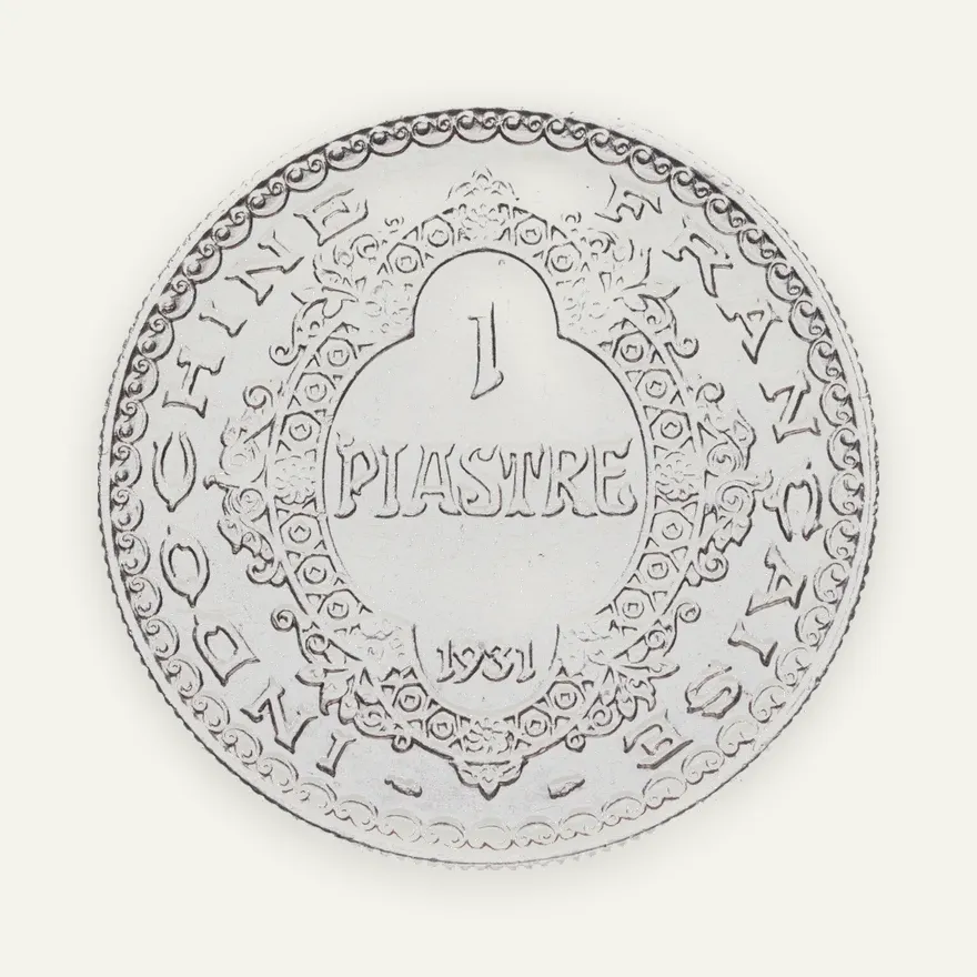 Французский Индокитай 1 пиастр (piastre) 1931, реверс