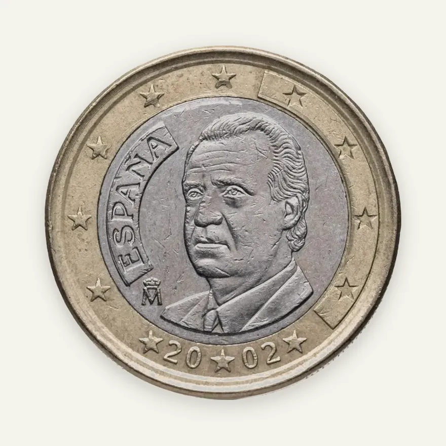 Испания 1 евро 2002