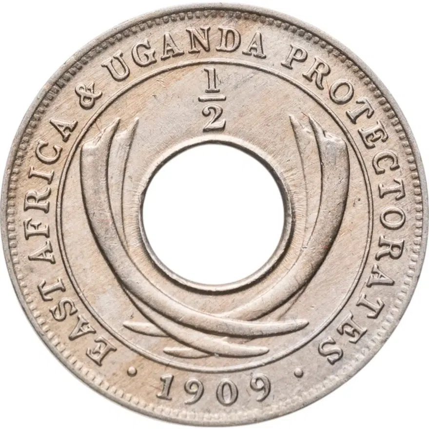 Британская Восточная Африка и Уганда 1/2 цента (cent) 1909