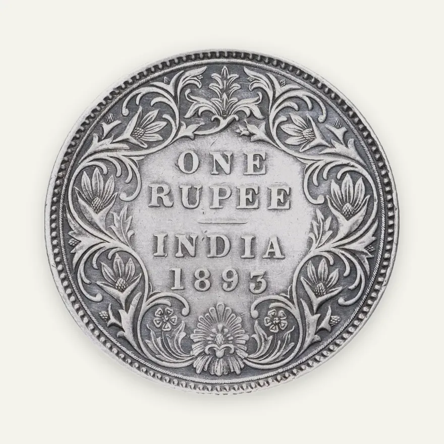 Индия (Британская) 1 рупия (rupee) 1893, реверс