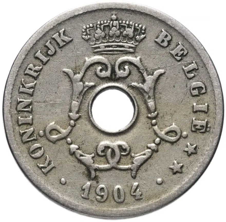 Бельгия 10 сантимов 1904, реверс