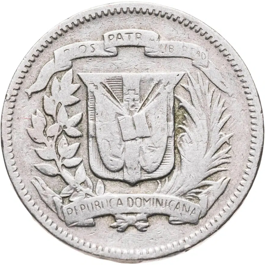 Доминикана 5 сентаво (centavos) 1961, реверс