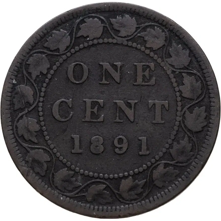 Канада 1 цент (cent) 1891, реверс
