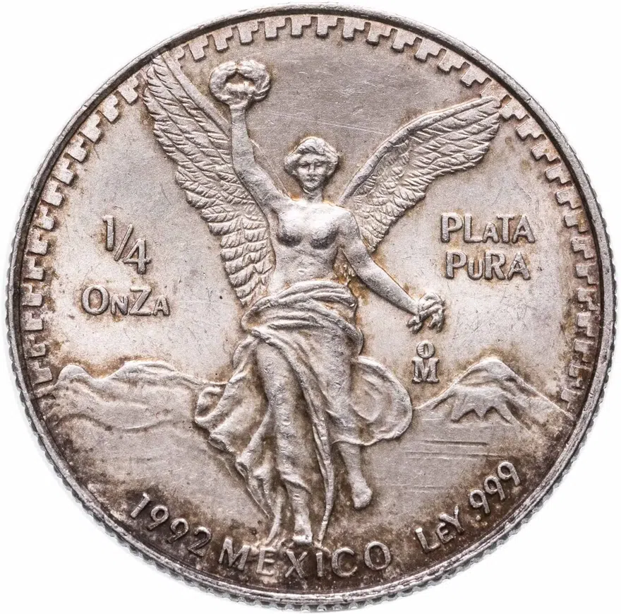 Мексика либертад 1/4 унции (1/4 onza, libertad) 1992 "Свобода", аверс