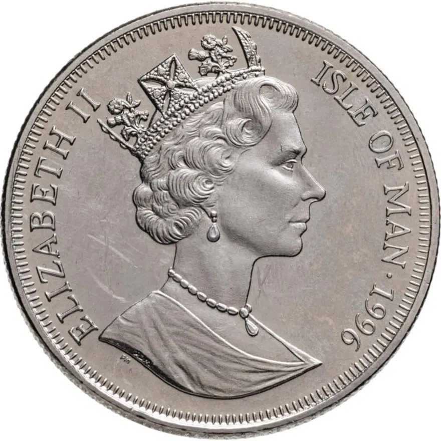 Остров Мэн 1 крона (crown) 1996  70 лет со дня рождения Королевы Елизаветы II, реверс