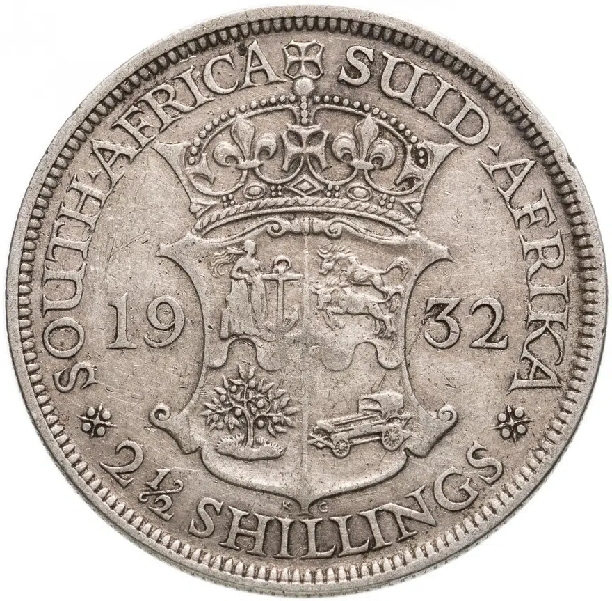 ЮАР 2 1/2 шиллинга (shillings) 1932