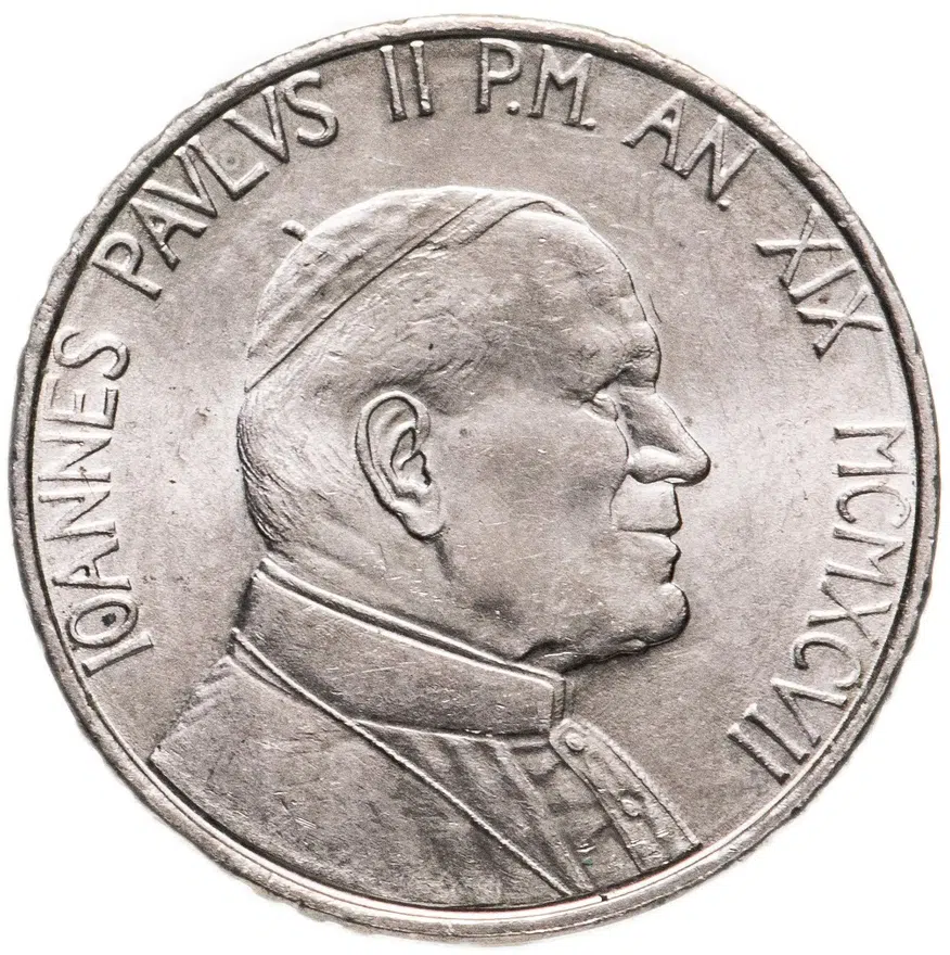 Ватикан 100 лир (lire) 1997, реверс