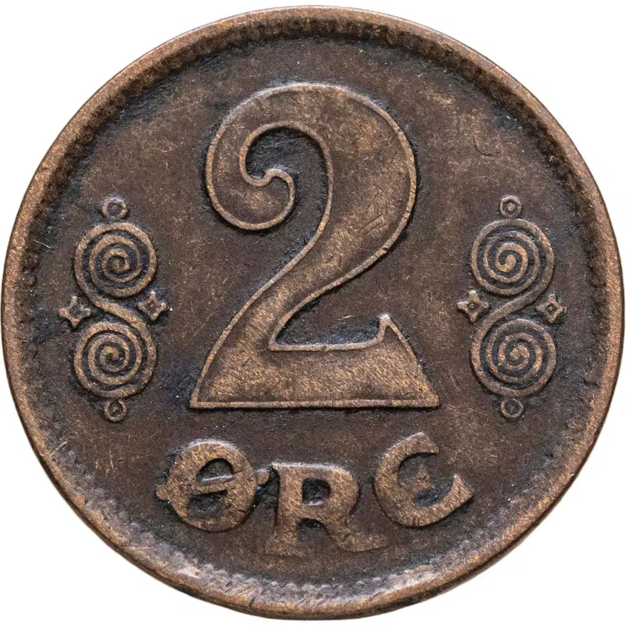 Дания 2 эре (ore) 1920