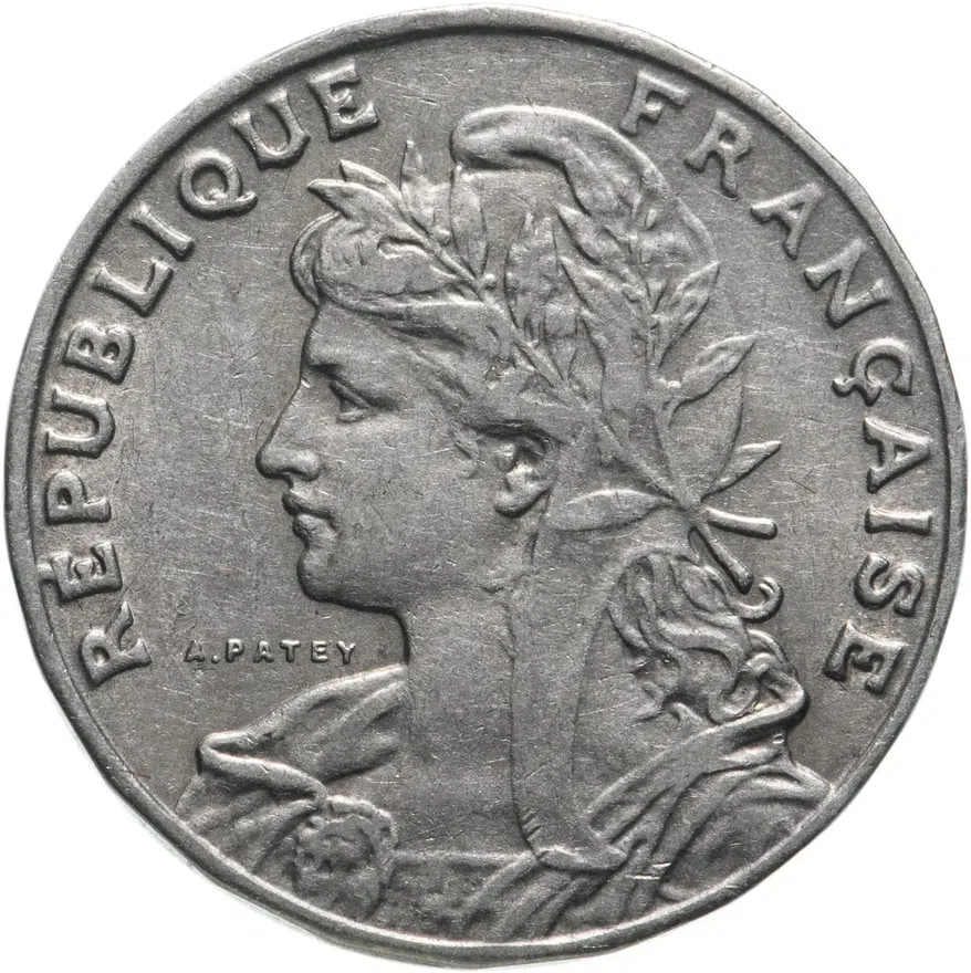 Франция 25 сантимов (centimes) 1905, реверс
