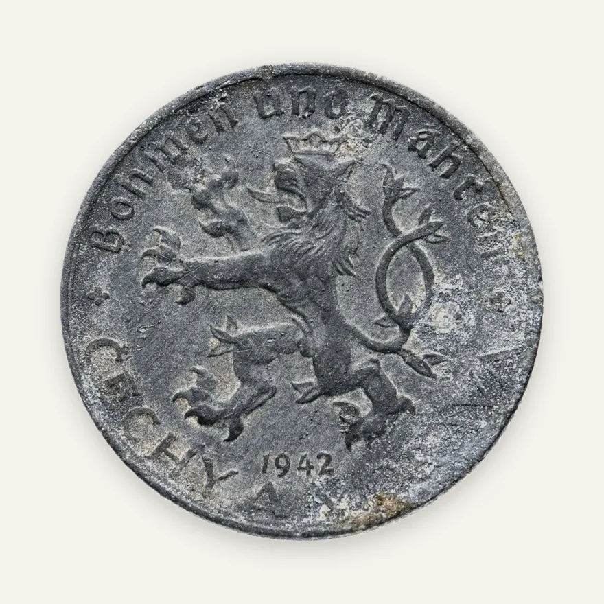 Богемия и Моравия 50 геллеров (heller) 1942, реверс
