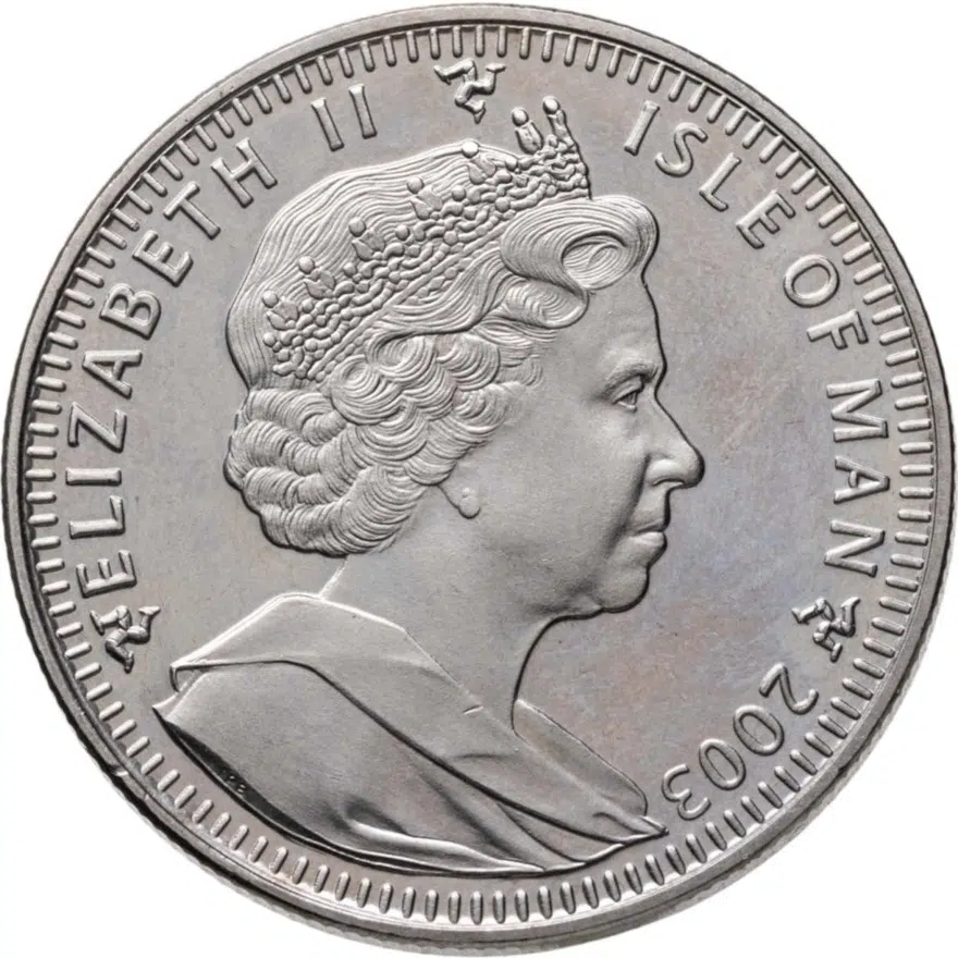 Остров Мэн 1 крона (crown) 2003  100 лет со дня полёта моторного самолёта /4 самолёта/, реверс