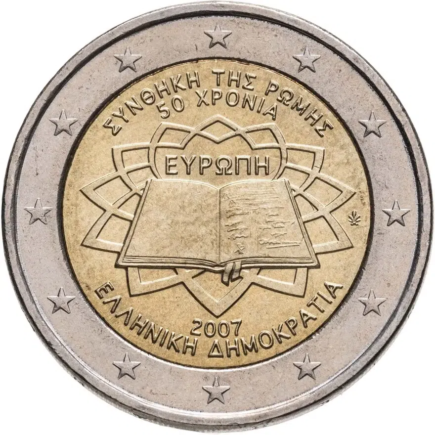 Греция 2 euro (евро) 2007 50-летие Римскому договору