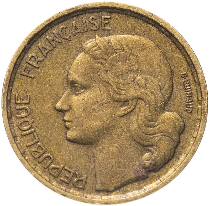 Франция 10 франков 1950-1955
