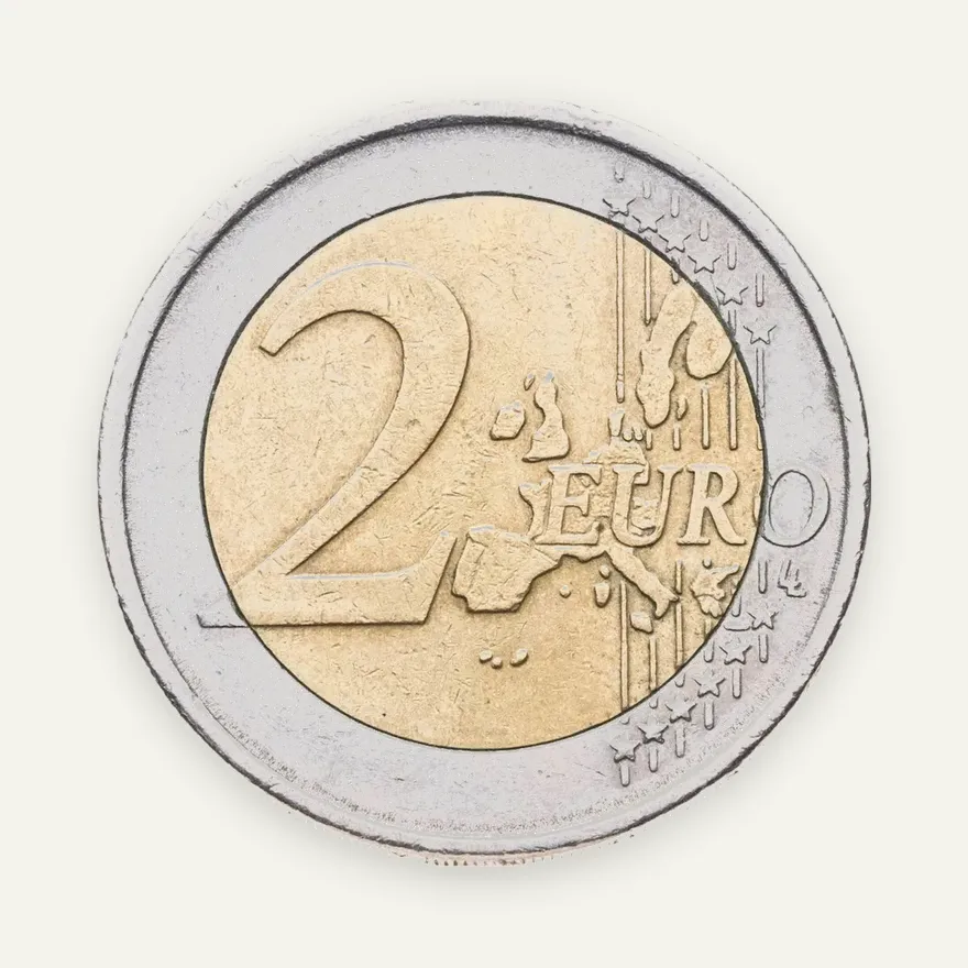 Греция 2 евро (euro) 2002 регулярный чекан, без обозначения монетного двора, реверс