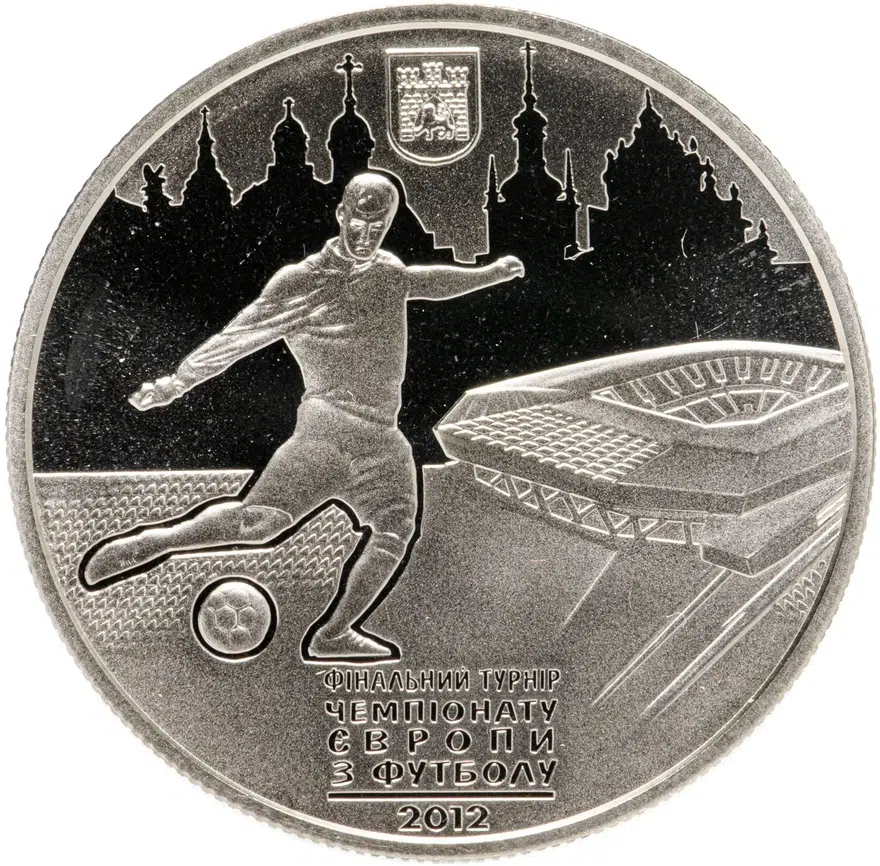 Украина 5 гривен 2011 "Финальный турнир чемпионата Европы по футболу 2012, Львов", аверс