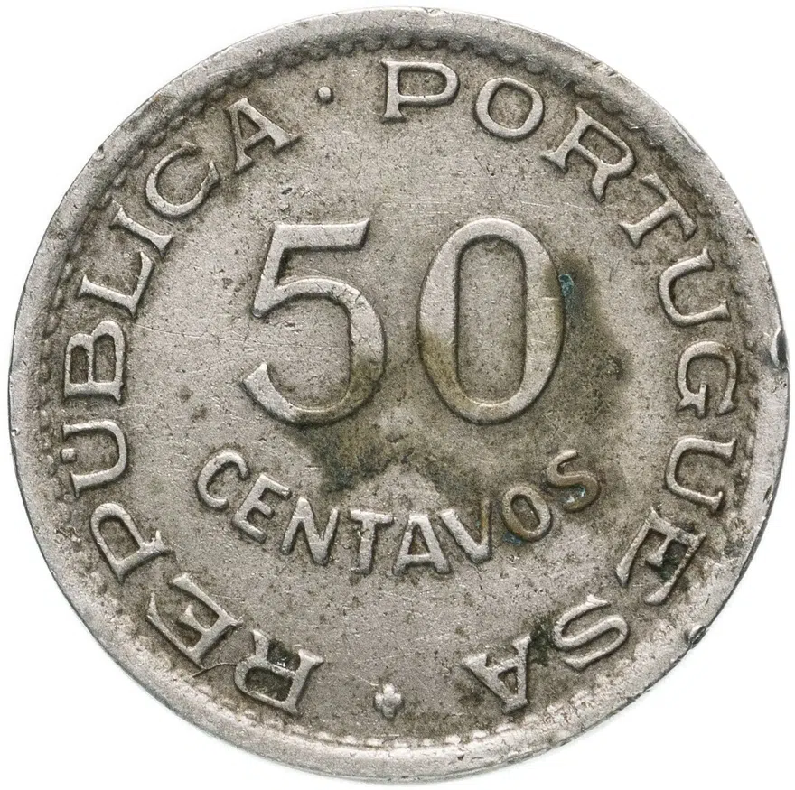 Ангола 50 сентаво (centavos) 1950, реверс