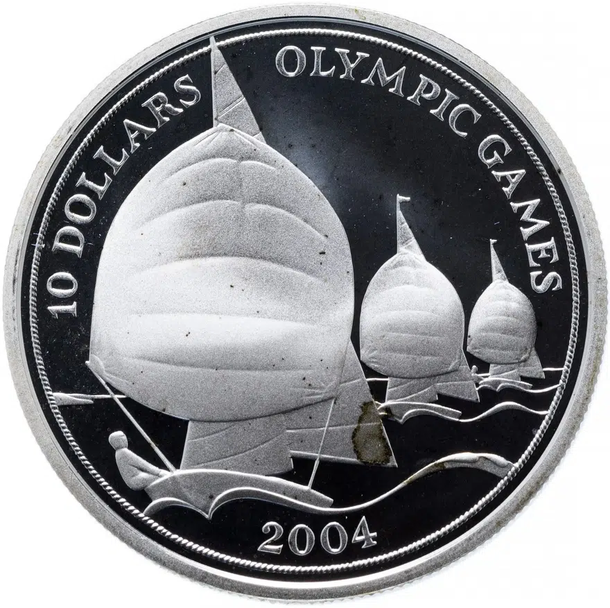 Фиджи 10 долларов (dollars) 2003 "XXVIII летние Олимпийские Игры, Афины 2004", реверс