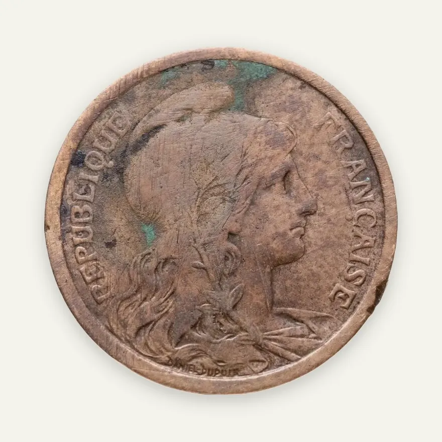Франция 2 сантима (centimes) 1914, реверс