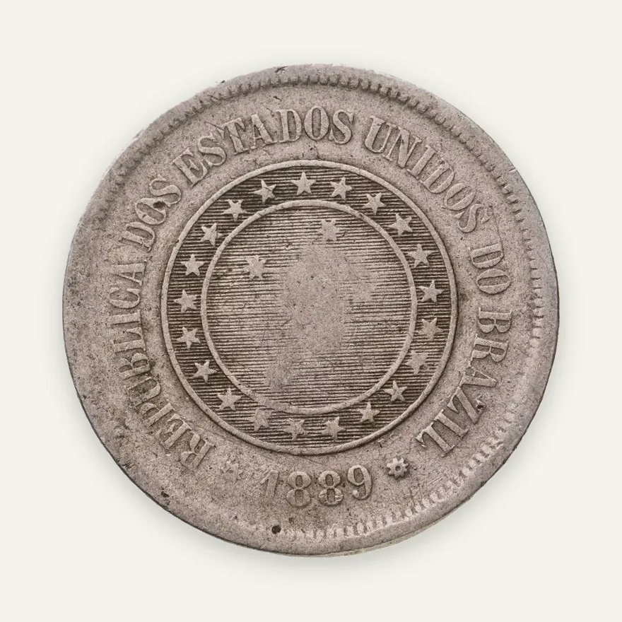 Бразилия 100 реалов (reis) 1889, реверс
