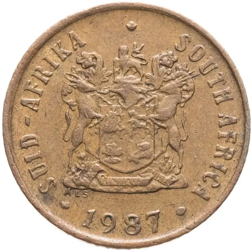 ЮАР 1 цент (cent) 1987, аверс
