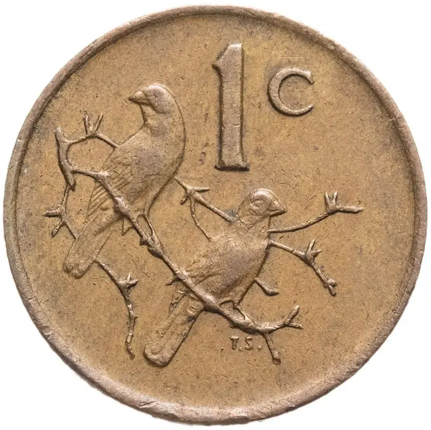 ЮАР 1 цент (cent) 1987, реверс