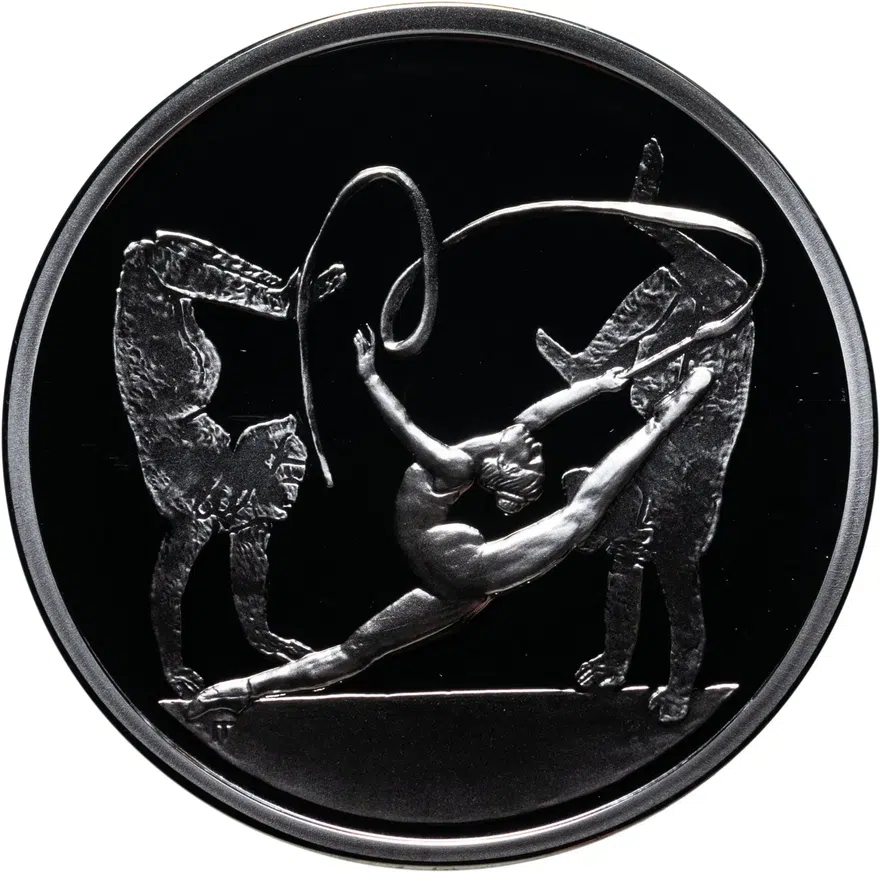 Греция 10 евро 2004 "XXVIII летние Олимпийские Игры, Афины 2004 - художественная гимнастика" с сертификатом