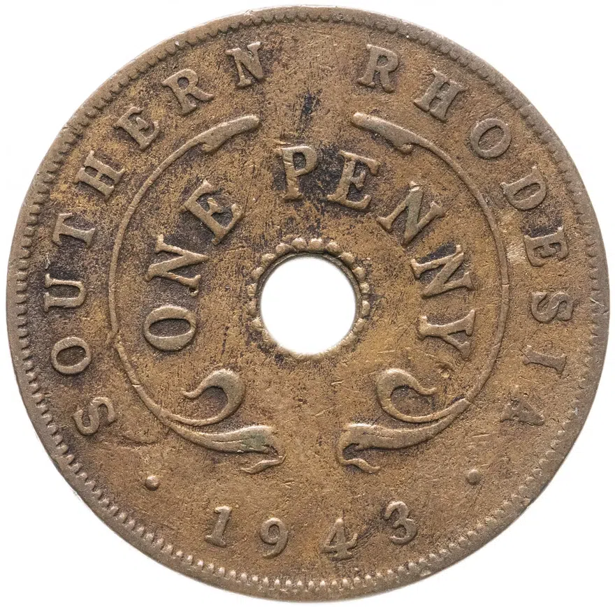 Южная Родезия 1 пенни (penny) 1943