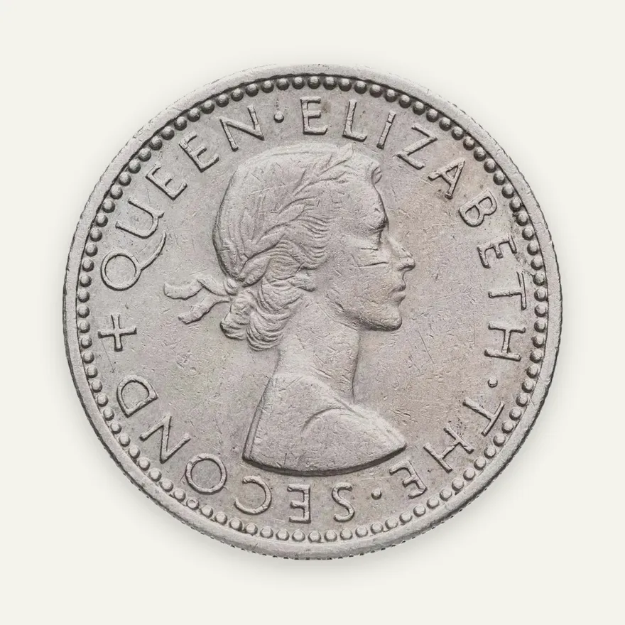 Новая Зеландия 6 пенсов (pence) 1965, реверс