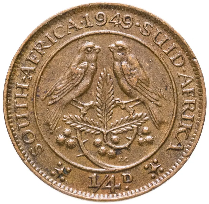 ЮАР 1/4 пенни (penny) 1949