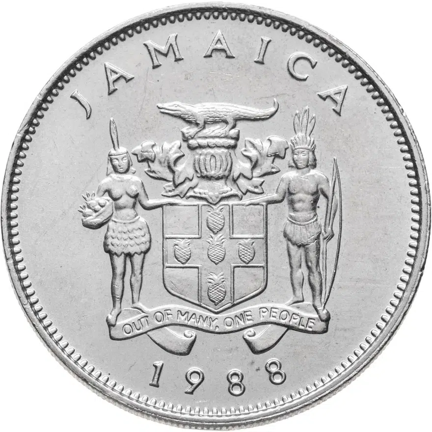 Ямайка 20 центов (cents) 1988, реверс