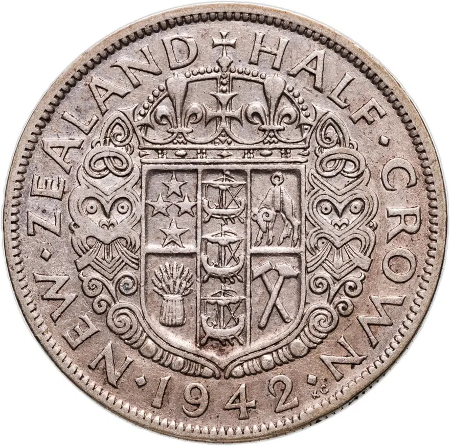 Новая Зеландия 1/2 кроны (crown) 1942