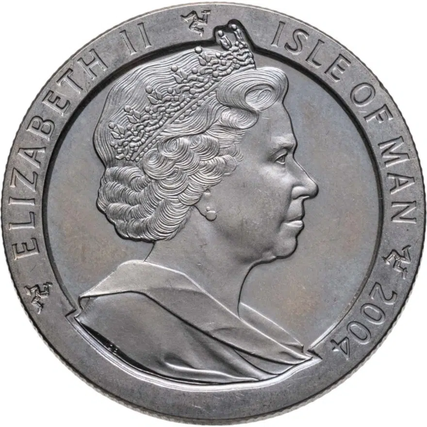 Остров Мэн 1 крона (crown) 2004  Год обезьяны, реверс