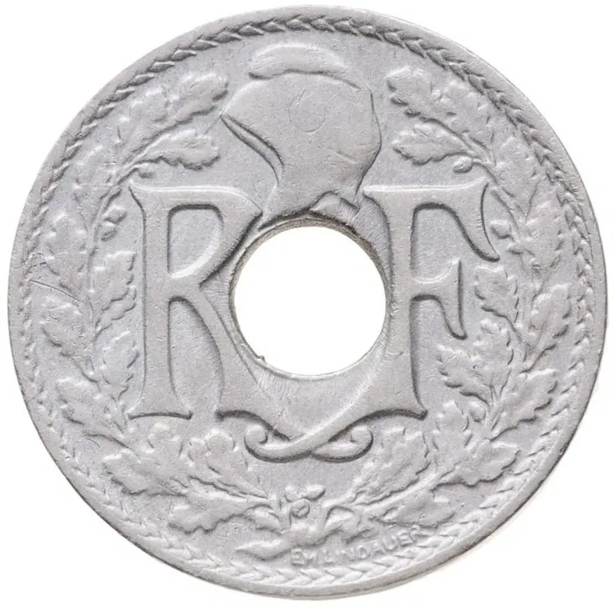 Франция 5 сантимов (centimes) 1919, реверс