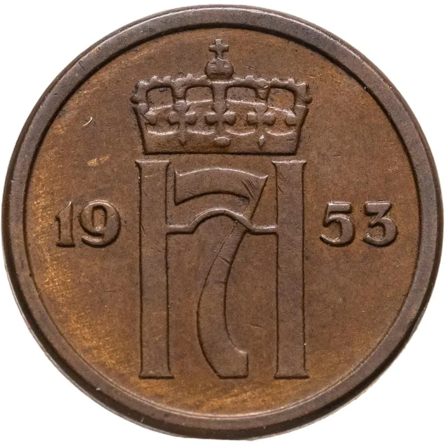 Норвегия 1 эре (ore) 1953