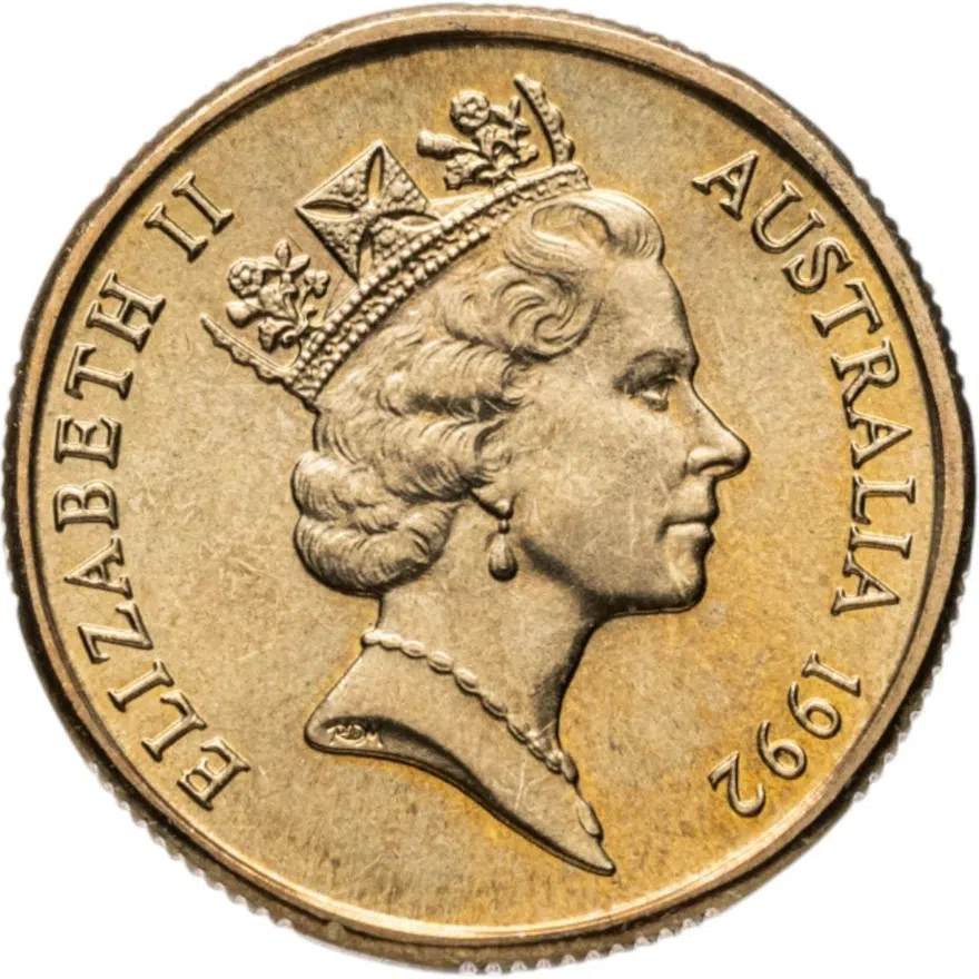 Австралия 1 доллар (dollar) 1992 "XXV летние Олимпийские Игры, Барселона 1992", реверс
