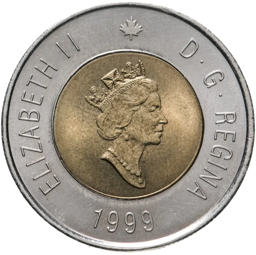 Канада 2 доллара (dollars) 1999   Основание Нунавута, реверс