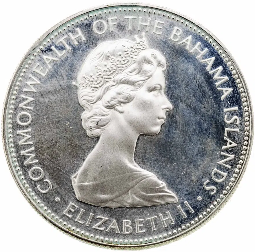 Багамы 5 долларов (dollars) 1971