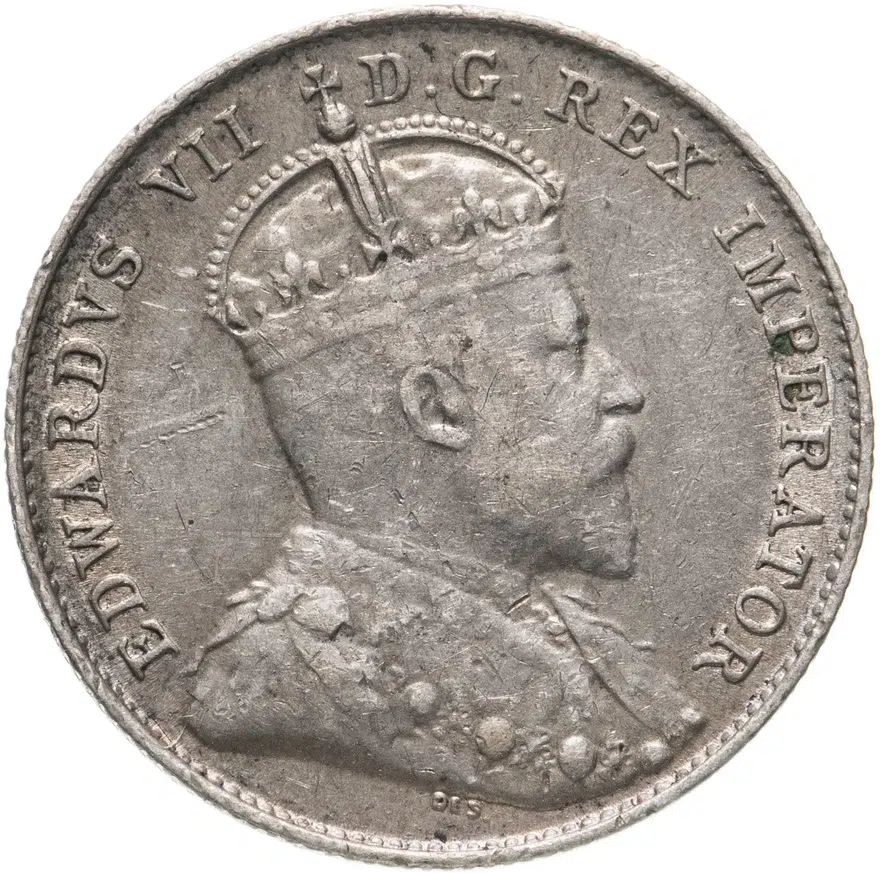 Канада 10 центов (cents) 1903 H  знак монетного двора: "H" - Бирмингем, реверс